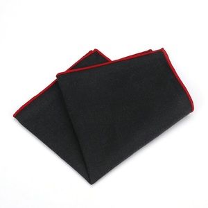 Black and red pocket square